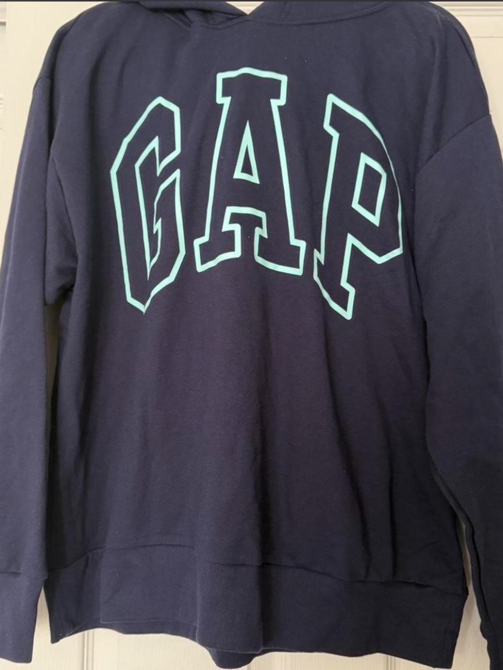 GAP Navy Pullover with Mint Outline Logo